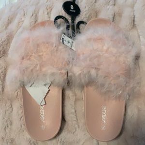 Ardene Feather Slippers